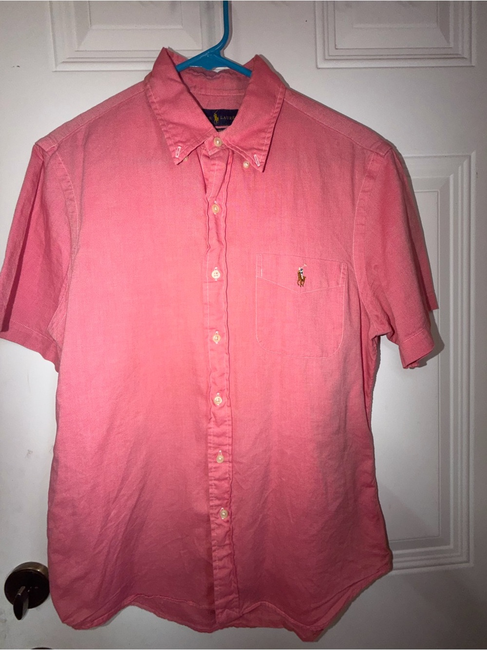 Ralph Lauren Pink Short-Sleeve Button-Down Shirt